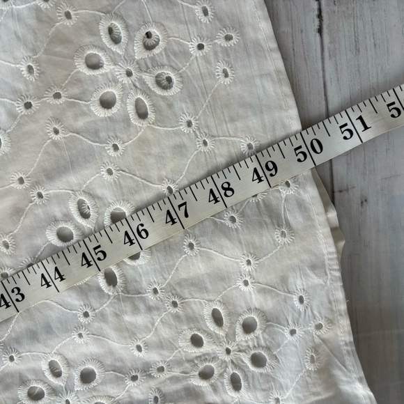 Knox Rose White Midi Dress 4X Button Up V-Neck Eyelet Pockets Short Sleeve NWT - Picture 12 of 12